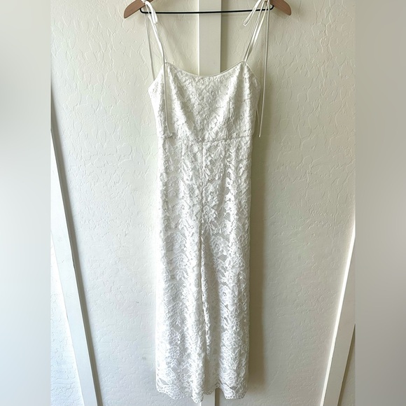 LIKELY white lace jumpsuit
